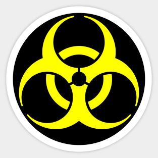 Biohazard Yellow on Black Sticker